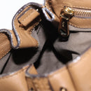 Chloe Elise Hand Bag Leather 2way Brown Gold Auth BA10748-22