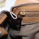 Chloe Elise Hand Bag Leather 2way Brown Gold Auth BA10748-23