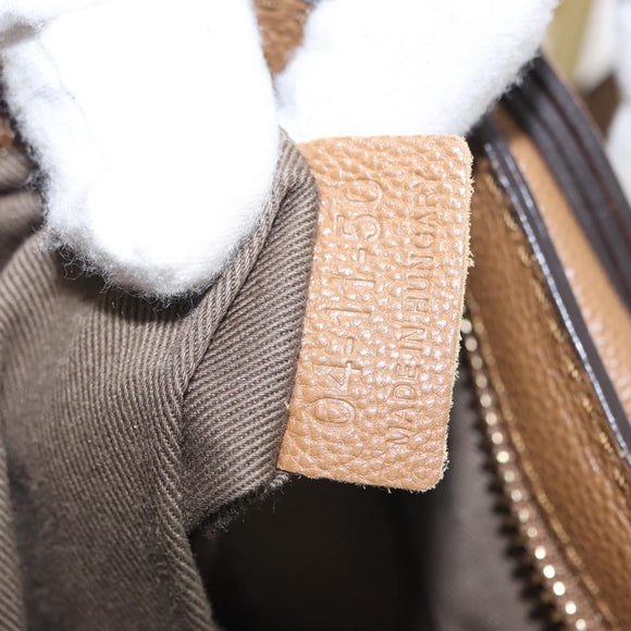 Chloe Elise Hand Bag Leather 2way Brown Gold Auth BA10748