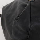 Gianni Versace Shoulder Bag Leather Black Gold Auth BA10749-11