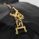 Gianni Versace Shoulder Bag Leather Black Gold Auth BA10749-14