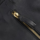 Gianni Versace Shoulder Bag Leather Black Gold Auth BA10749-15