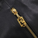 Gianni Versace Shoulder Bag Leather Black Gold Auth BA10749-16