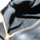 Gianni Versace Shoulder Bag Leather Black Gold Auth BA10749-19