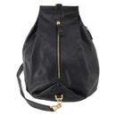 Gianni Versace Shoulder Bag Leather Black Gold Auth BA10749-3