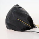 Gianni Versace Shoulder Bag Leather Black Gold Auth BA10749-4