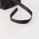 Gianni Versace Shoulder Bag Leather Black Gold Auth BA10749-7