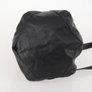 Gianni Versace Shoulder Bag Leather Black Gold Auth BA10749-9