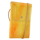 LOUIS VUITTON Monogram Vernis Walker Wallet Lime Yellow M91074 LV Auth BA10750-1