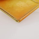 LOUIS VUITTON Monogram Vernis Walker Wallet Lime Yellow M91074 LV Auth BA10750-14