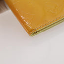 LOUIS VUITTON Monogram Vernis Walker Wallet Lime Yellow M91074 LV Auth BA10750-17