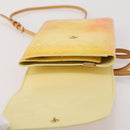LOUIS VUITTON Monogram Vernis Walker Wallet Lime Yellow M91074 LV Auth BA10750-9