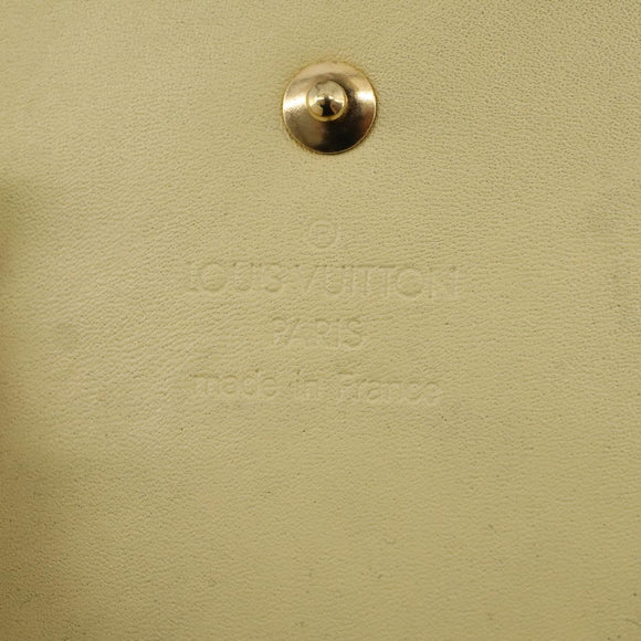 LOUIS VUITTON Monogram Vernis Walker Wallet Lime Yellow M91074 LV Auth BA10750