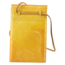 LOUIS VUITTON Monogram Vernis Walker Wallet Lime Yellow M91074 LV Auth BA10750-2