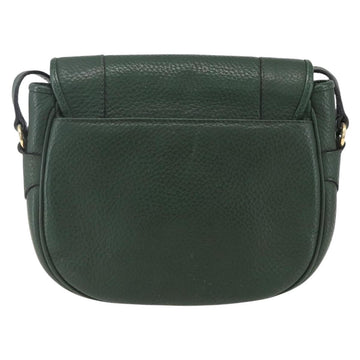 VALENTINO Shoulder Bag Leather Green Gold Auth BA10752 - 0