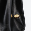 BALLY Hand Bag Leather 2way Black Gold Auth BA10754-10
