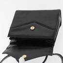BALLY Hand Bag Leather 2way Black Gold Auth BA10754-11
