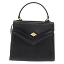 BALLY Hand Bag Leather 2way Black Gold Auth BA10754-13