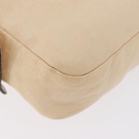 Chloe Shoulder Bag Leather 2way Ivory Gold Auth BA10755