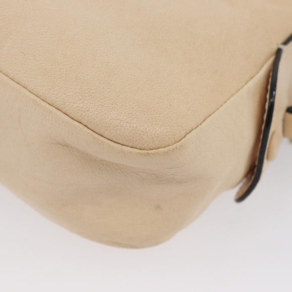 Chloe Shoulder Bag Leather 2way Ivory Gold Auth BA10755