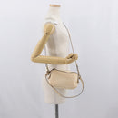 Chloe Shoulder Bag Leather 2way Ivory Gold Auth BA10755-22