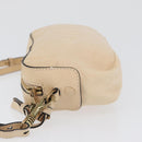 Chloe Shoulder Bag Leather 2way Ivory Gold Auth BA10755-4