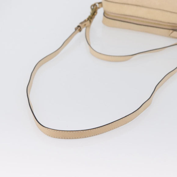 Chloe Shoulder Bag Leather 2way Ivory Gold Auth BA10755