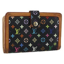 LOUIS VUITTON Multicolor Portefeuille Viennois Wallet Black M92988 Auth BA10757-1