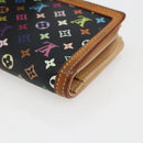LOUIS VUITTON Multicolor Portefeuille Viennois Wallet Black M92988 Auth BA10757-10