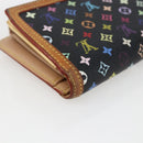 LOUIS VUITTON Multicolor Portefeuille Viennois Wallet Black M92988 Auth BA10757-11