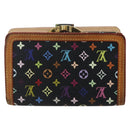 LOUIS VUITTON Multicolor Portefeuille Viennois Wallet Black M92988 Auth BA10757-3