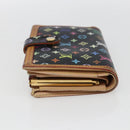 LOUIS VUITTON Multicolor Portefeuille Viennois Wallet Black M92988 Auth BA10757-4