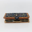 LOUIS VUITTON Multicolor Portefeuille Viennois Wallet Black M92988 Auth BA10757-6