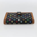 LOUIS VUITTON Multicolor Portefeuille Viennois Wallet Black M92988 Auth BA10757-7