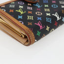 LOUIS VUITTON Multicolor Portefeuille Viennois Wallet Black M92988 Auth BA10757-9