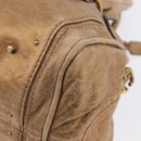 Chloe Paddington Hand Bag Leather Gold Tone Silver Auth BA10758V-11