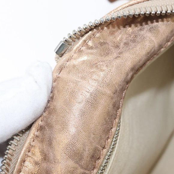 Chloe Paddington Hand Bag Leather Gold Tone Silver Auth BA10758V