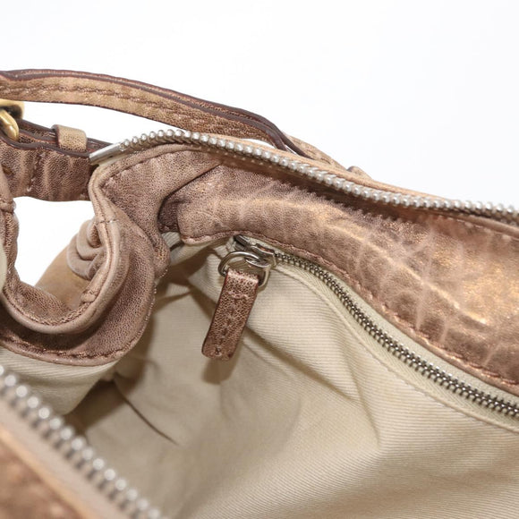 Chloe Paddington Hand Bag Leather Gold Tone Silver Auth BA10758V