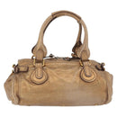 Chloe Paddington Hand Bag Leather Gold Tone Silver Auth BA10758V-3
