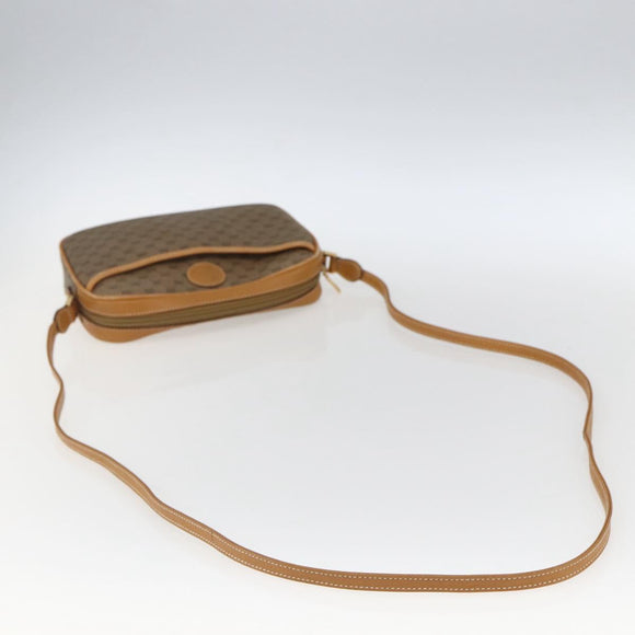 GUCCI Micro GG Supreme Shoulder Bag PVC Beige Gold Auth BA10759