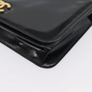 CHANEL Chain Schoudertas Lakleer Zwart Goud CC Auth BA10760-15