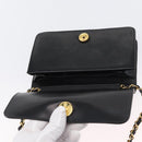 CHANEL Chain Schoudertas Lakleer Zwart Goud CC Auth BA10760-9