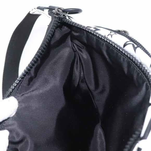 DOLCE&GABBANA Shoulder Bag Nylon White Silver Auth BA10763