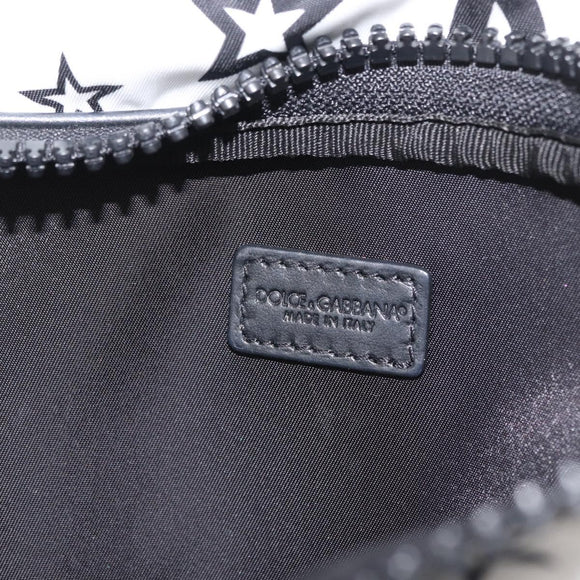 DOLCE&GABBANA Shoulder Bag Nylon White Silver Auth BA10763