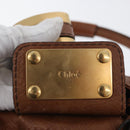 Chloe Paddington Hand Bag Leather Brown Gold Silver Auth BA10764SAV-20
