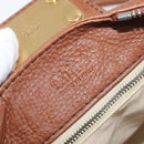 Chloe Paddington Hand Bag Leather Brown Gold Silver Auth BA10764SAV-21