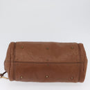 Chloe Paddington Hand Bag Leather Brown Gold Silver Auth BA10764SAV-5