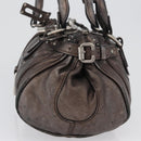 Chloe Paddington Hand Bag Leather Silver Auth BA10765V-4