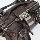 Chloe Paddington Hand Bag Leather Silver Auth BA10765V-6