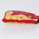 BVLGARI Hand Bag Satin Red Auth BA10772-4